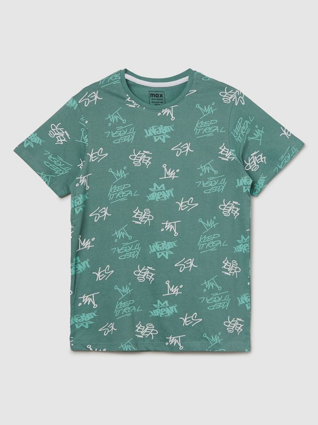 max Boys Typography Printed Round Neck Cotton T-shirt-picture-28
