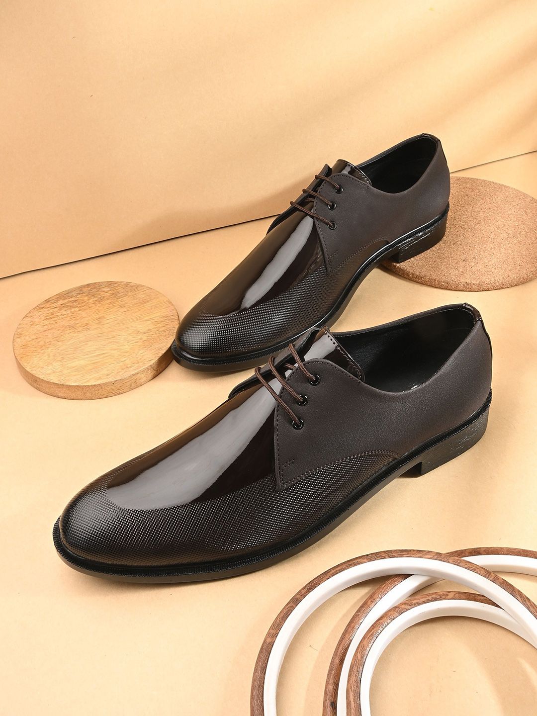 Invictus Men Woven Design Formal Derbys-picture-37