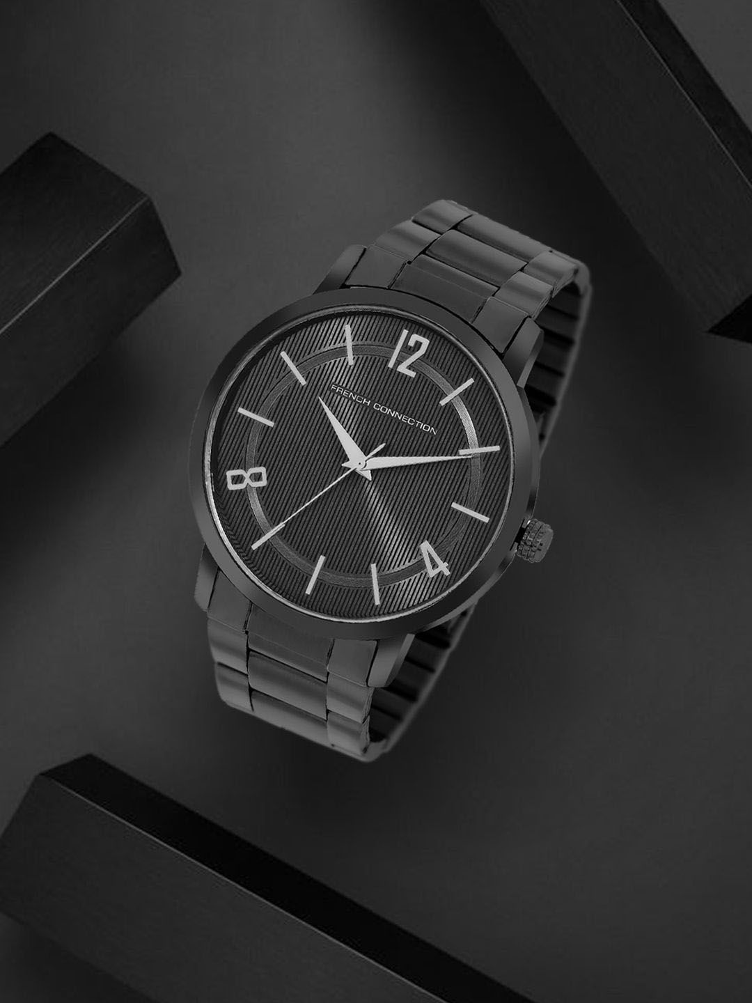 French Connection MenDial & Stainless Steel Bracelet Style Straps Analogue Watch FCN052B-image-29