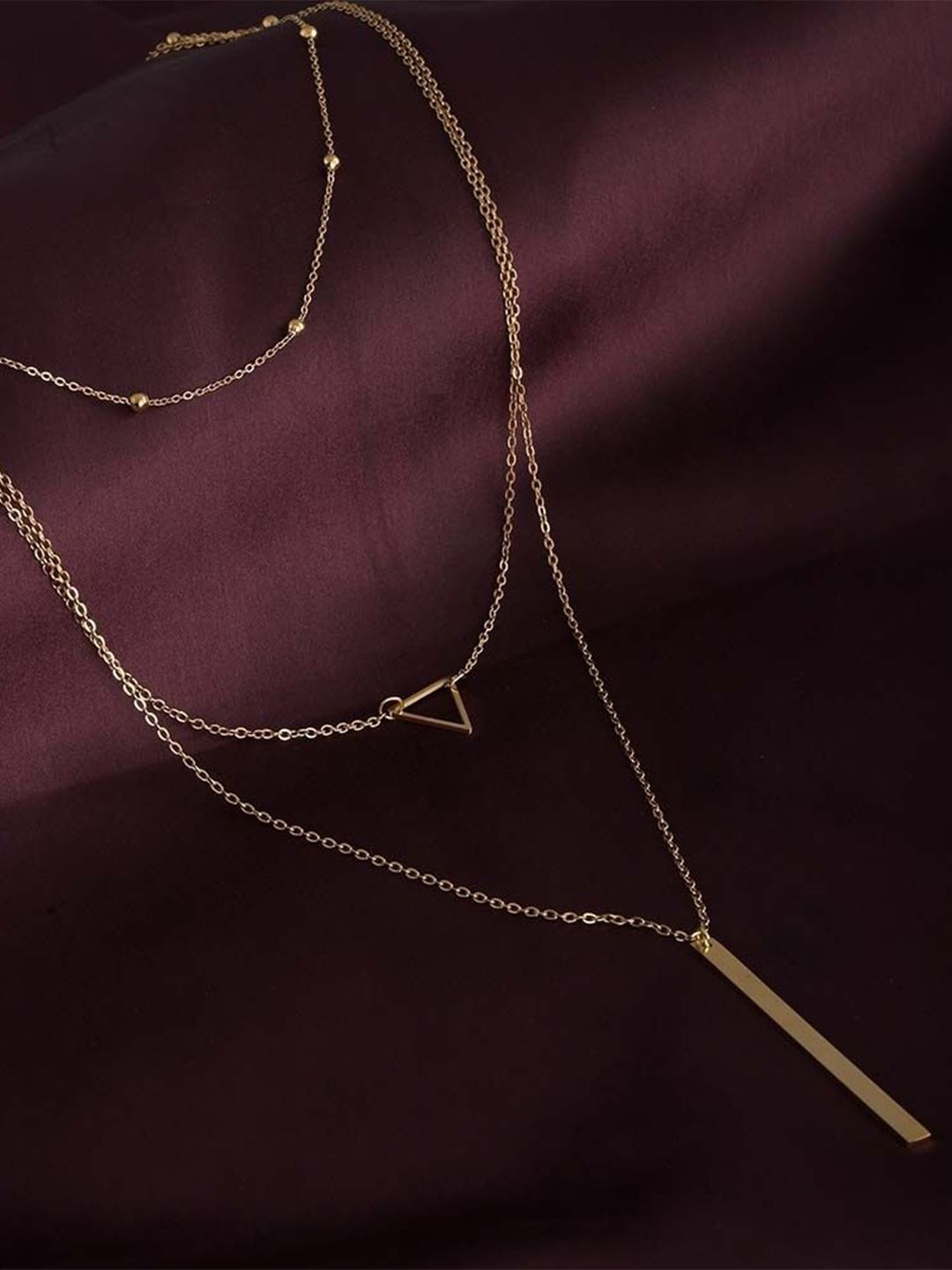 PALMONAS 18k Gold-Plated Stainless Steel Layered Chain-picture-19