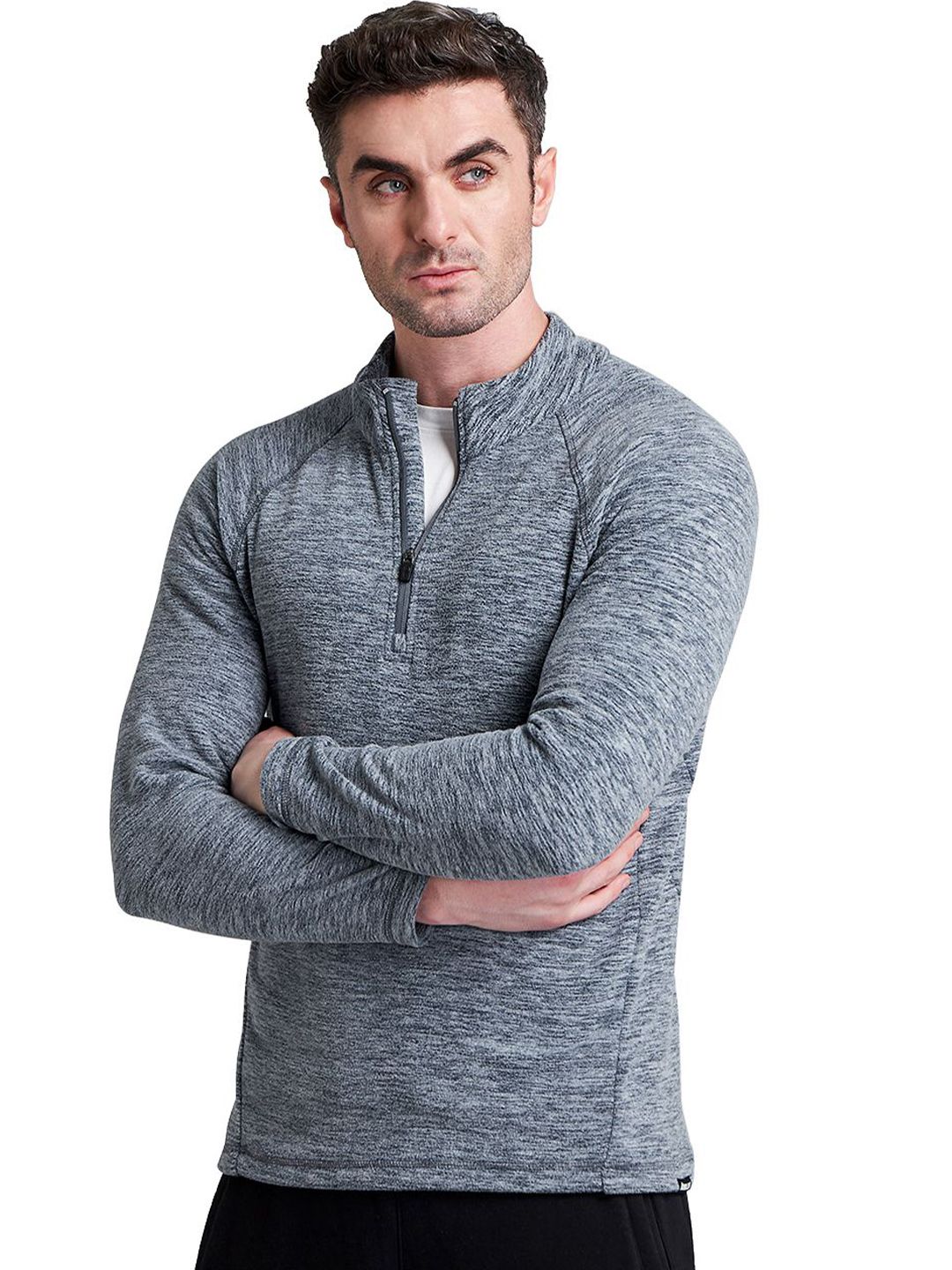 BOLDFIT Men Half Zipper Antimicrobial Sweatshirt-picture-39