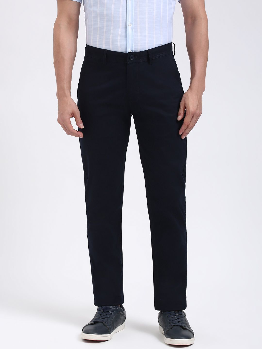 Peter England Casuals Men Super Slim Fit Formal Trouser-picture-39