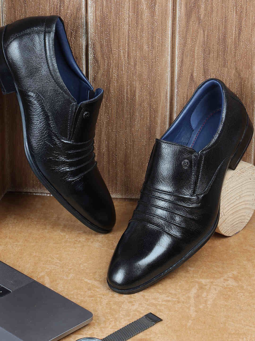 Metro Men Leather Formal Slip-On Shoes-picture-17