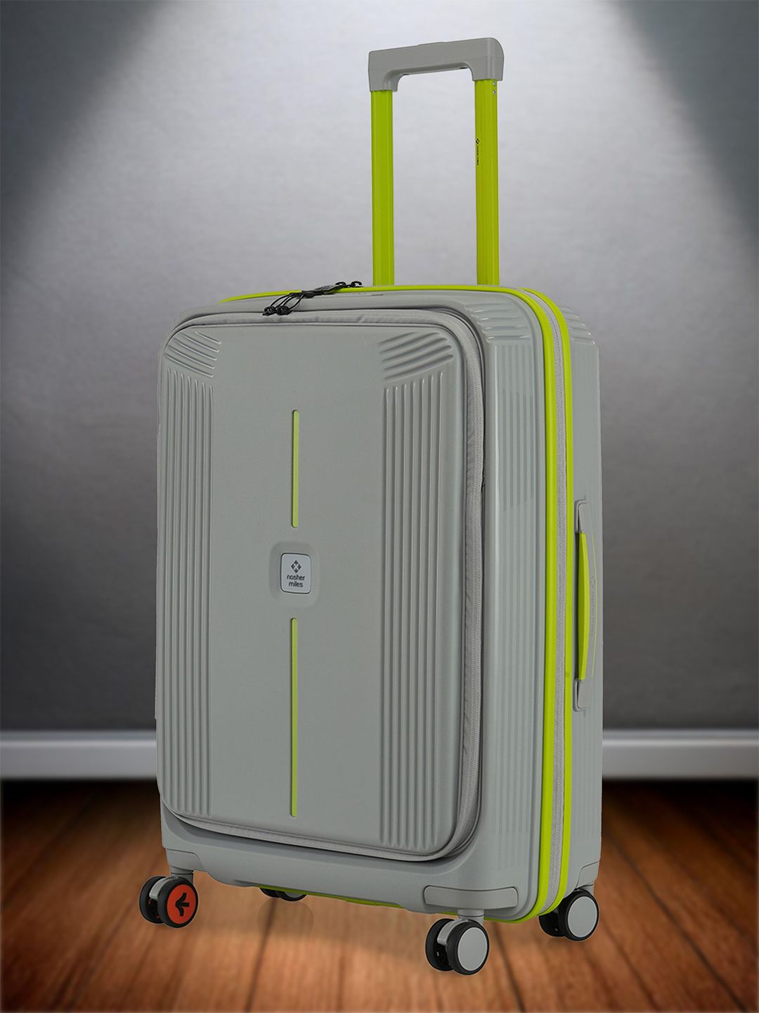 Nasher Miles Alexandria Polypropylene Large Grey Green Trolley Bag - 28 Inch (75 cm)-picture-22