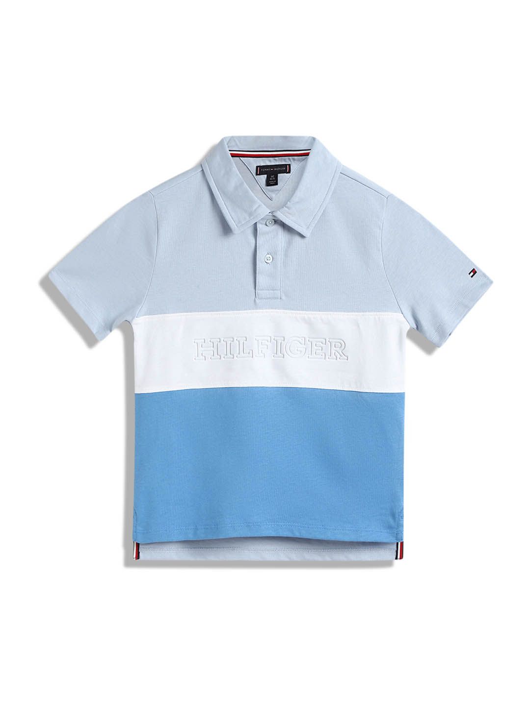 Tommy Hilfiger Boys Colourblocked Polo Collar T-shirt
