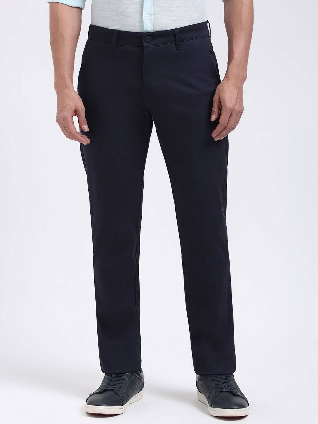 Peter England Casuals Men Slim Fit Mid-Rise Formal Trouser-picture-20