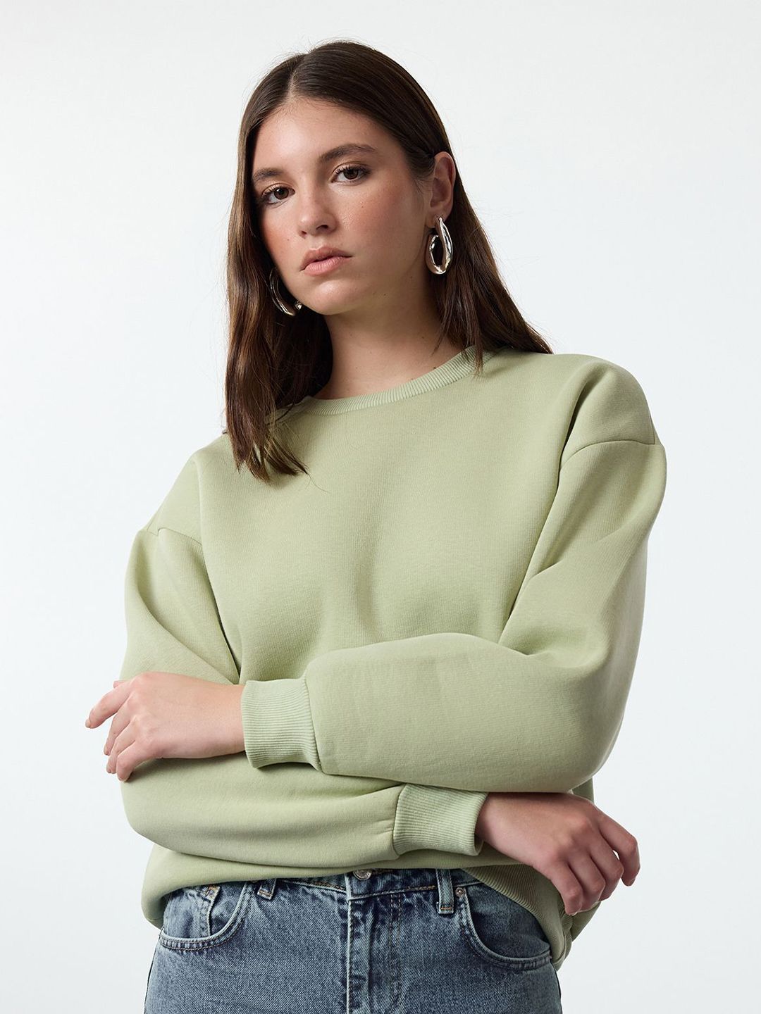 Trendyol Women Round Neck Sweatshirt-picture-13