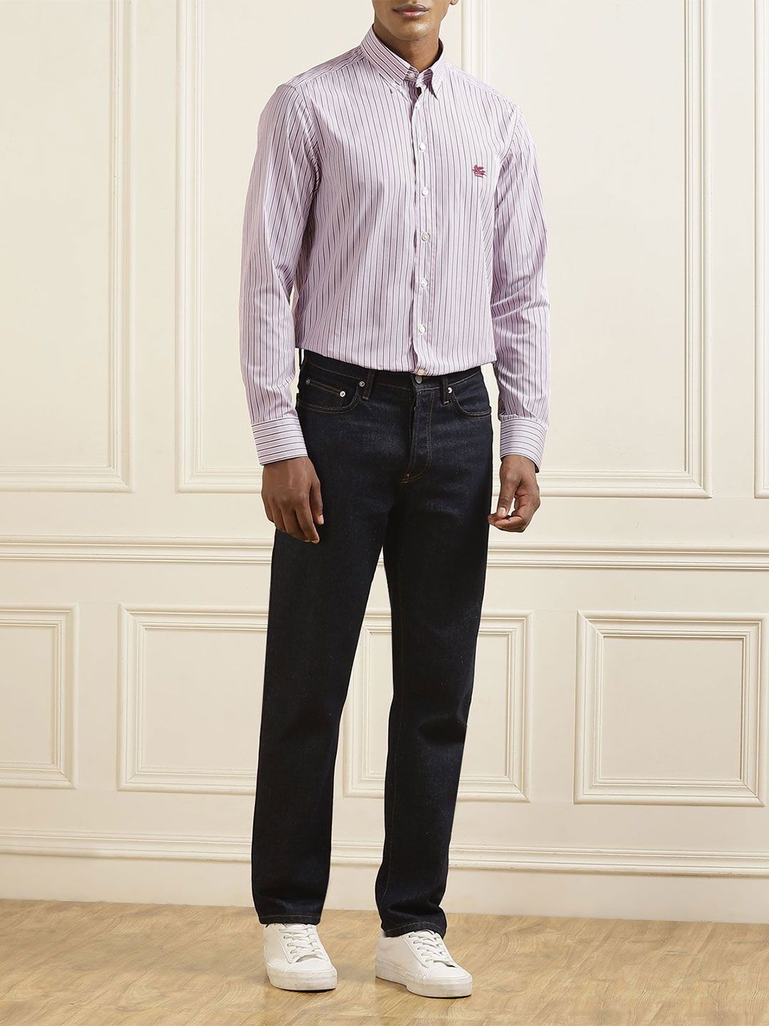 ETRO Men Button-Down Collar Vertical Striped Cotton Casual Shirt-picture-40