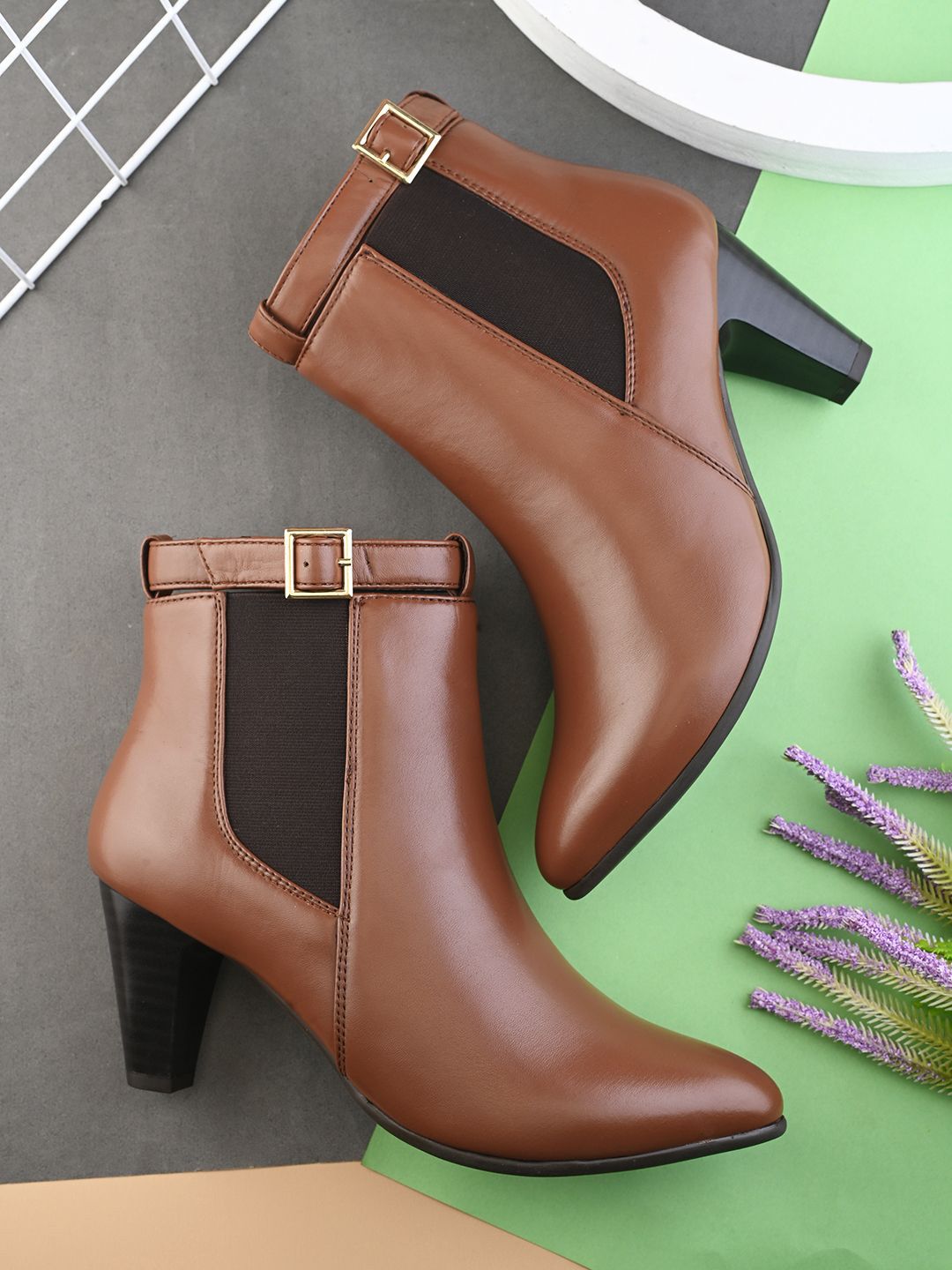 The Roadster Lifestyle Co Women Pointed Toe Kitten Heel Regular Boots-picture-31