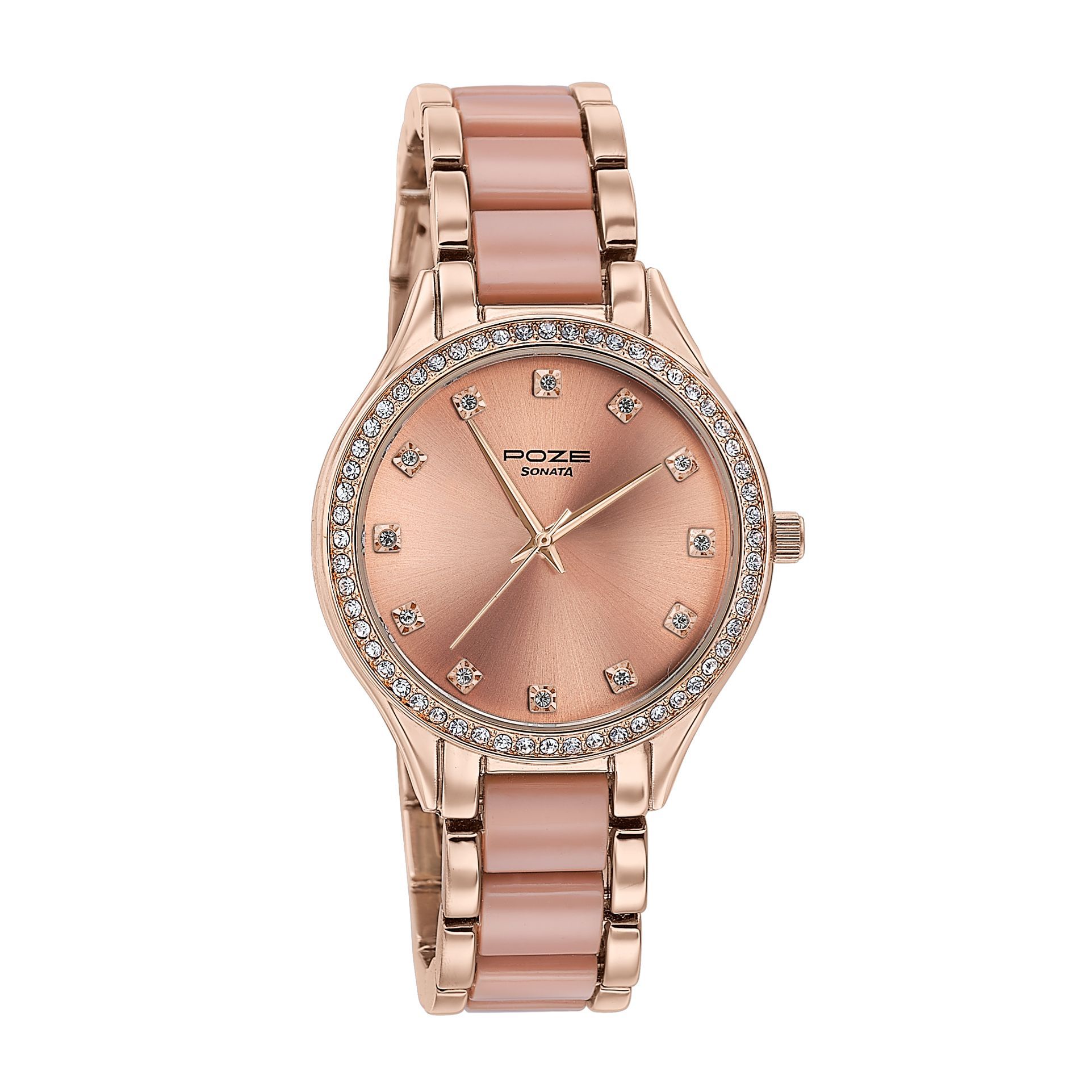 Sonata Women Embellished Dial & Bracelet Style Straps Analogue Watch SP80054KM01W-picture-21