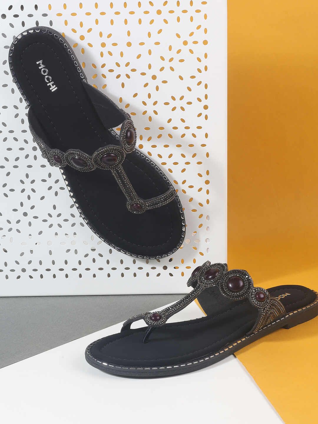 Mochi Women Embellished Block Pumps-picture-44