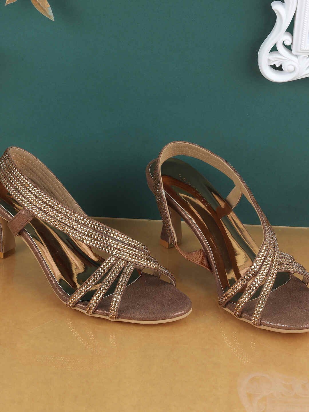 Metro Women Embellished Block Sandals-picture-39