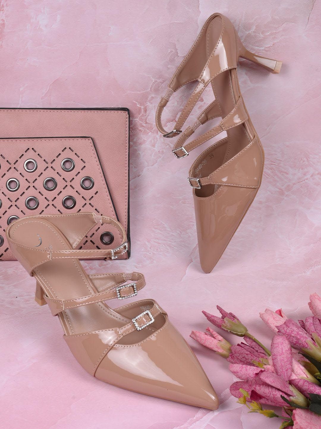 Jove Women Embellished Slim Heeled Pumps-picture-24