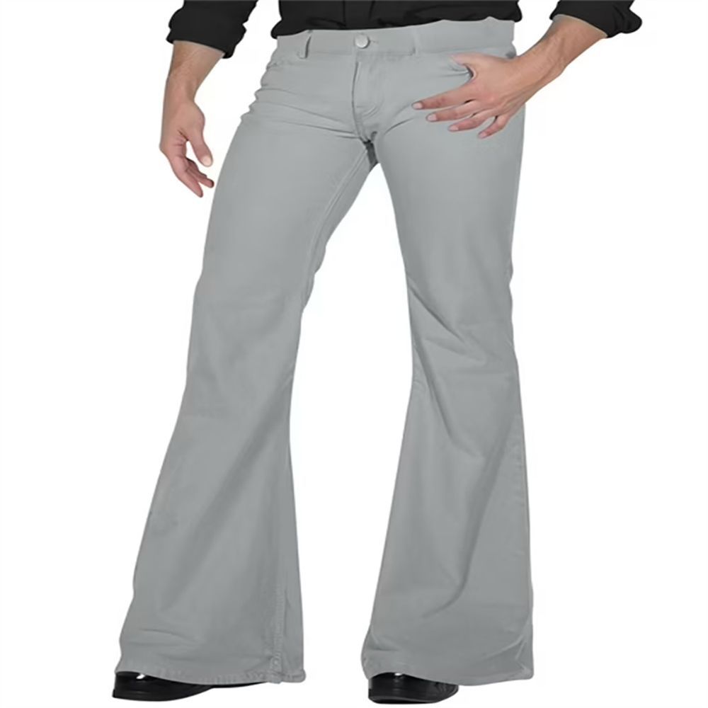 StyleCast x Revolte Men Solid Easy Wash Mid-Rise Bootcut Trousers-image-2