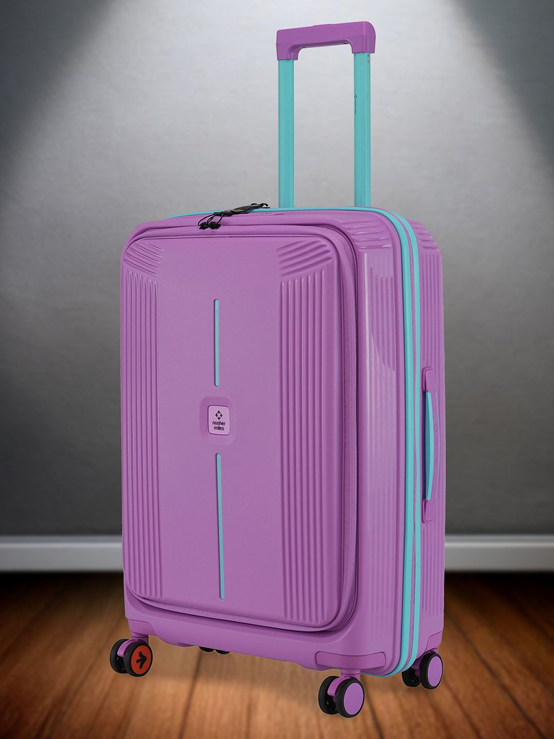 Nasher Miles Alexandria Polypropylene Medium Purple Blue Trolley Bag - 24 Inch (65 cm)-picture-31