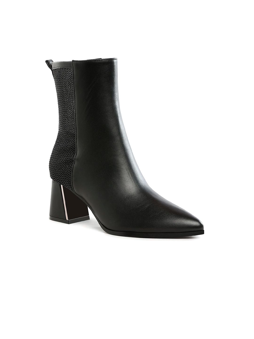 London Rag Women Pointed Toe Block Heeled Chelsea Boots-picture-42