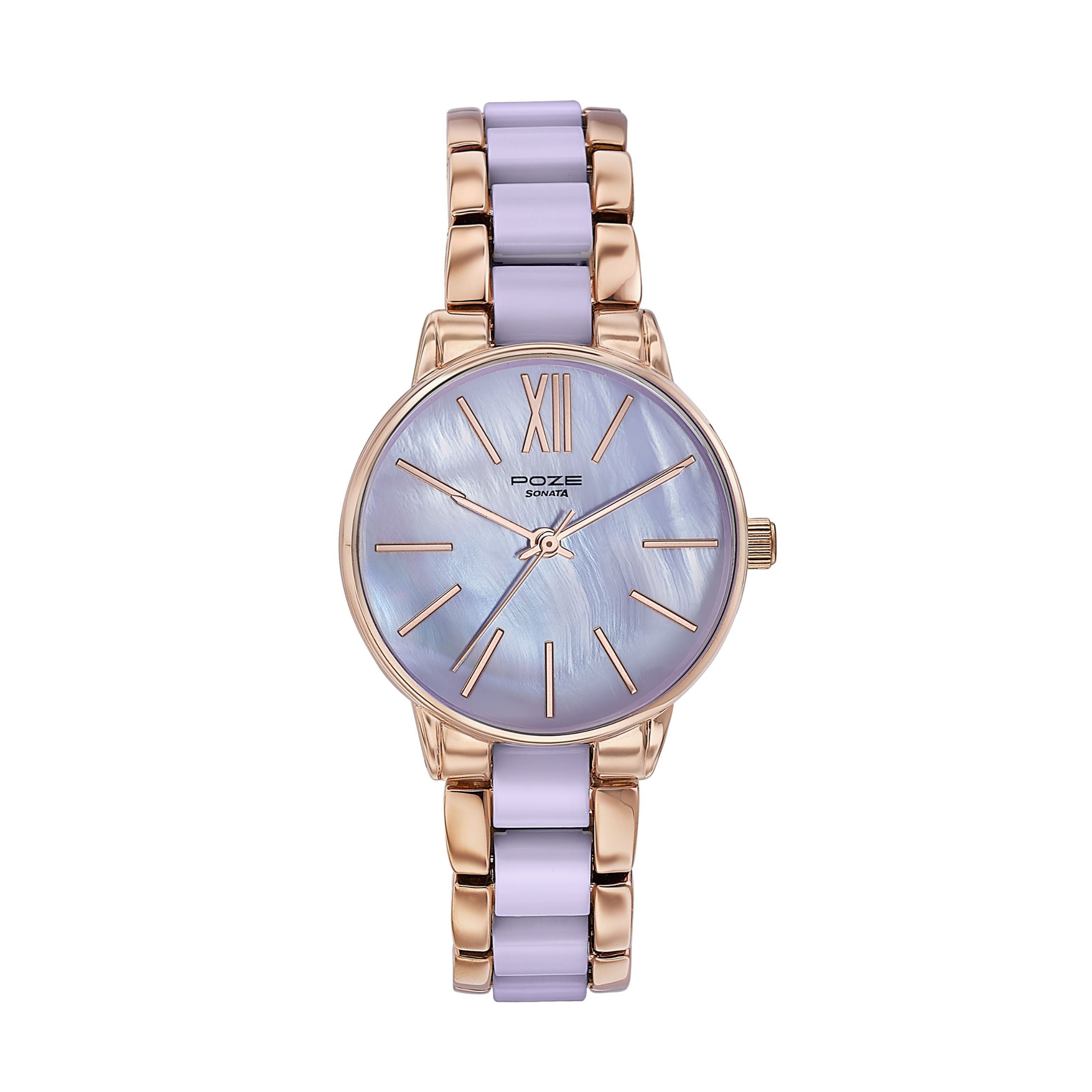 Sonata Women Poze Mother of Pearl Dial Analogue Quartz Watch SP80051KM02W-image-3
