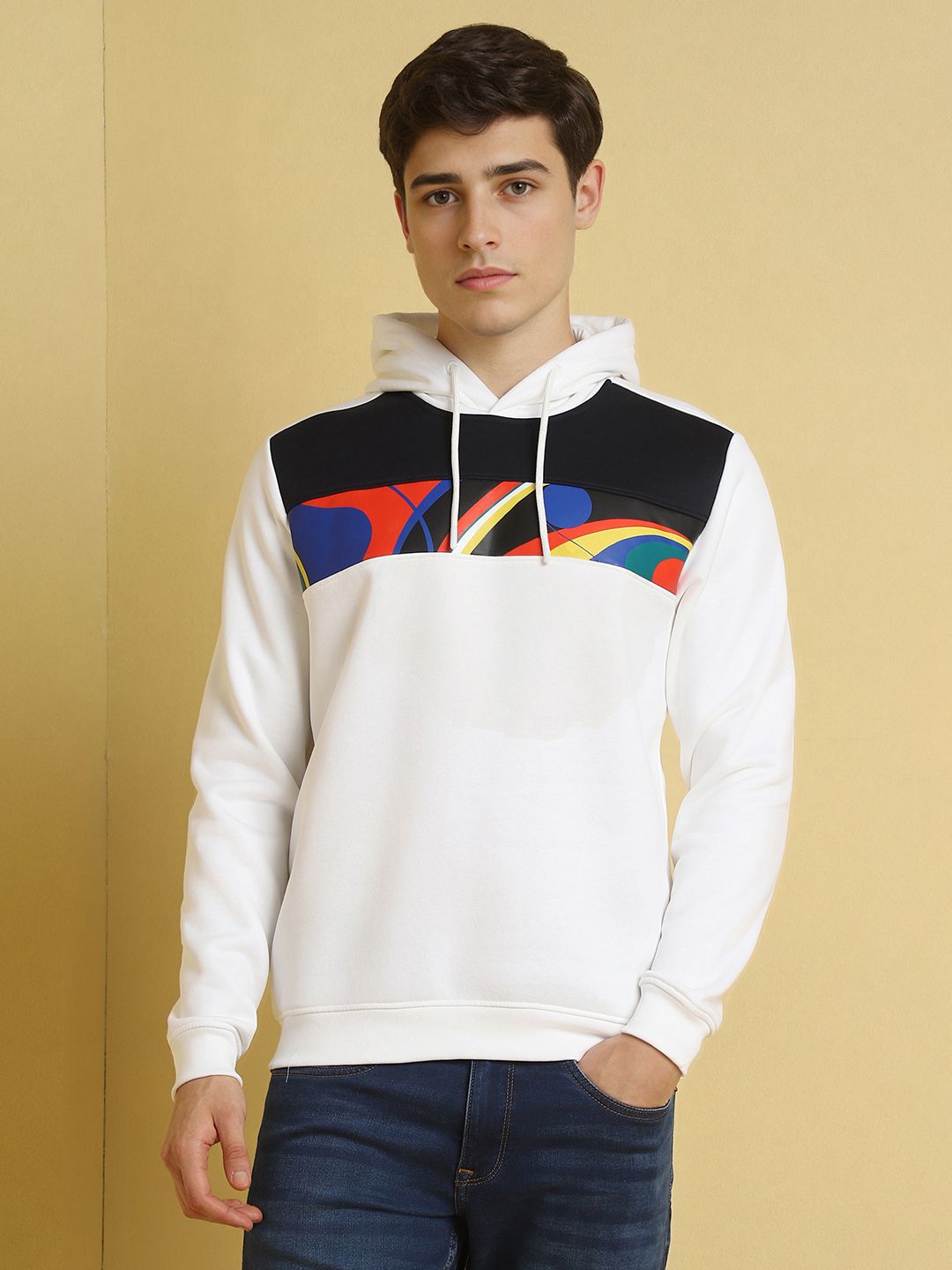 Allen Solly Men Pure Cotton Hooded Sweatshirt-picture-21