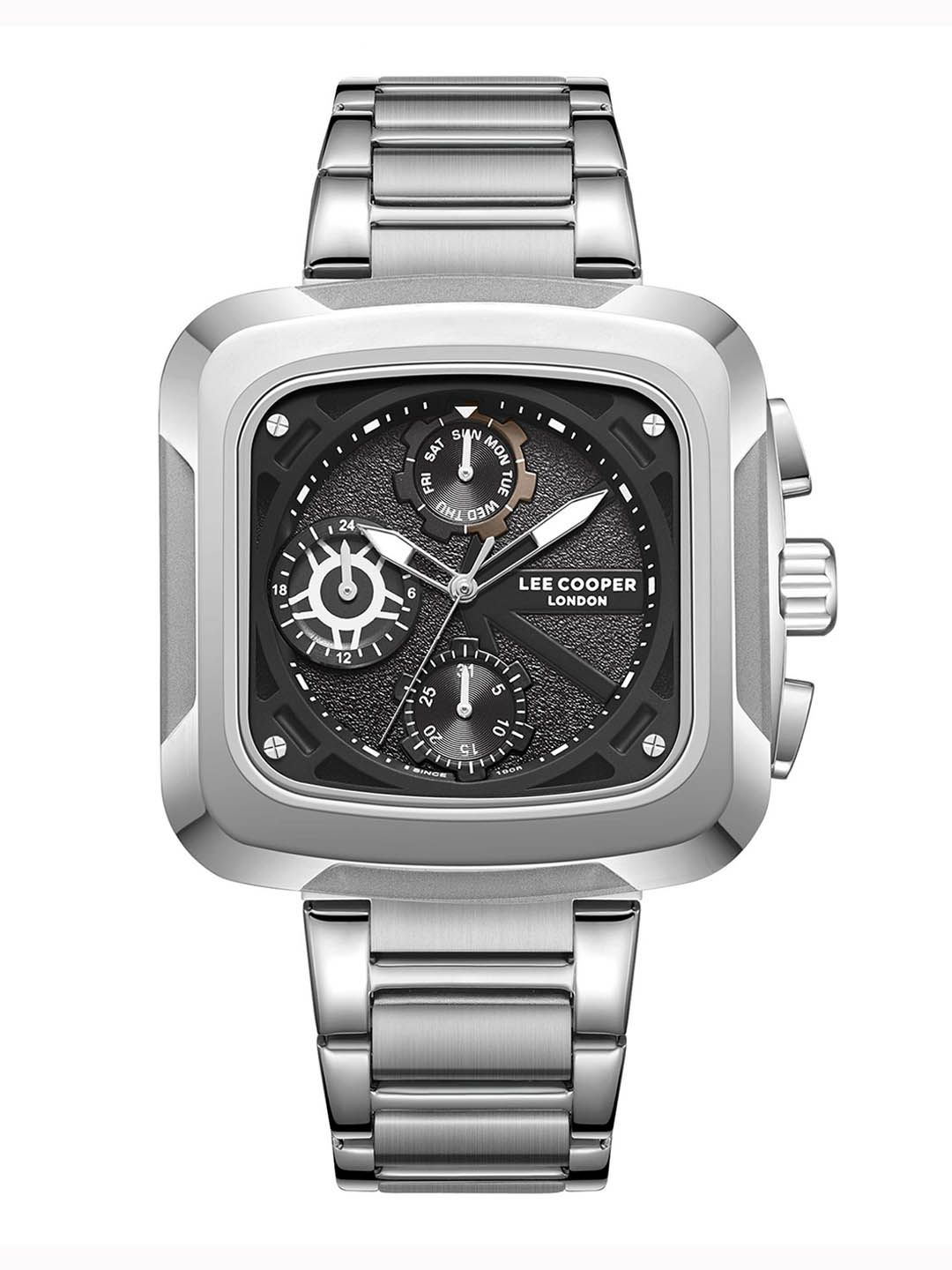 Lee Cooper Men Brass Dial & Stainless Steel Bracelet Style Straps Analogue Multi Function Watch LC08013.350-picture-24