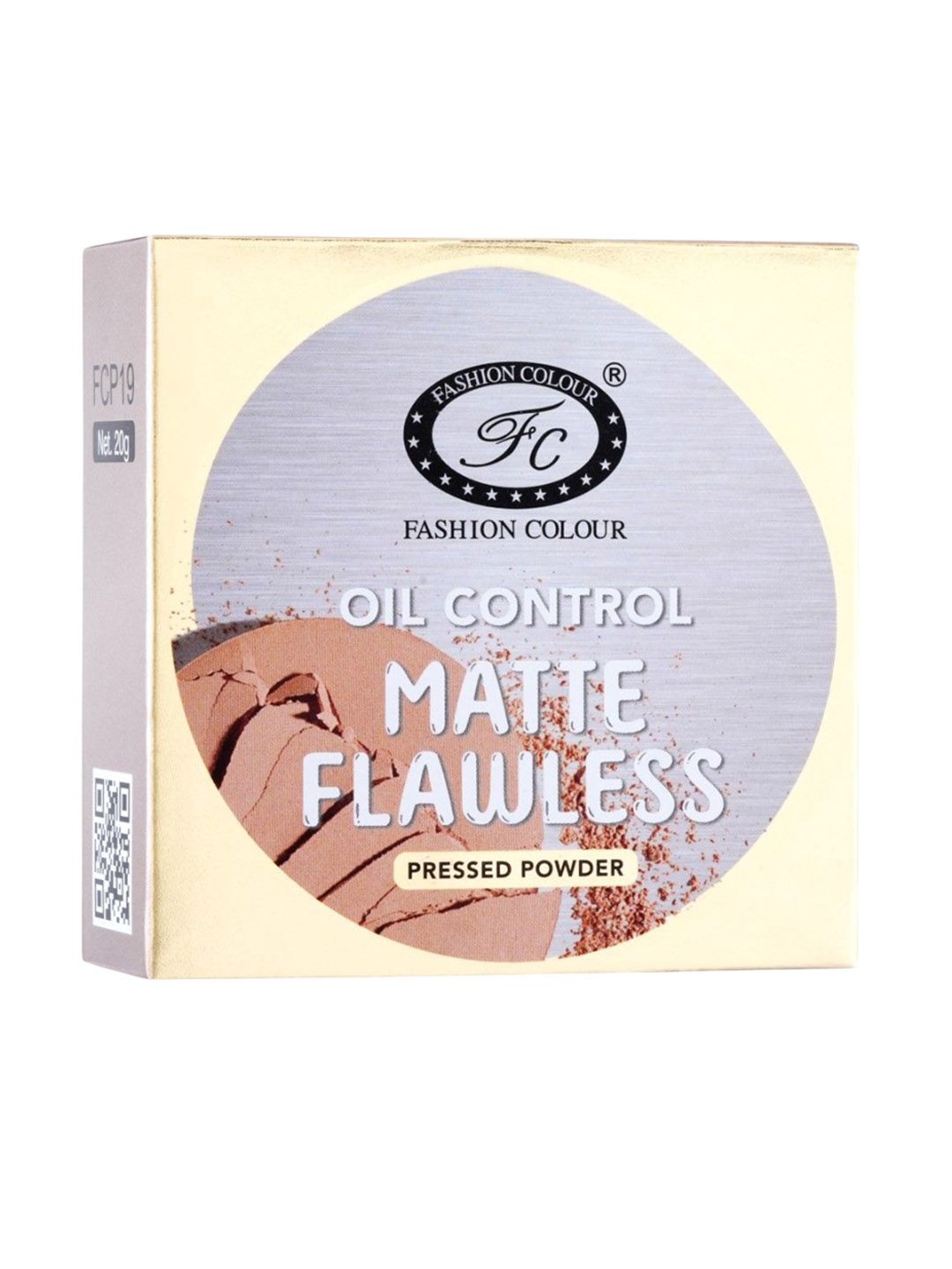 Fashion Colour Oil Control Matte Flawless Pressed Powder- 20 g - Shade 02-picture-36