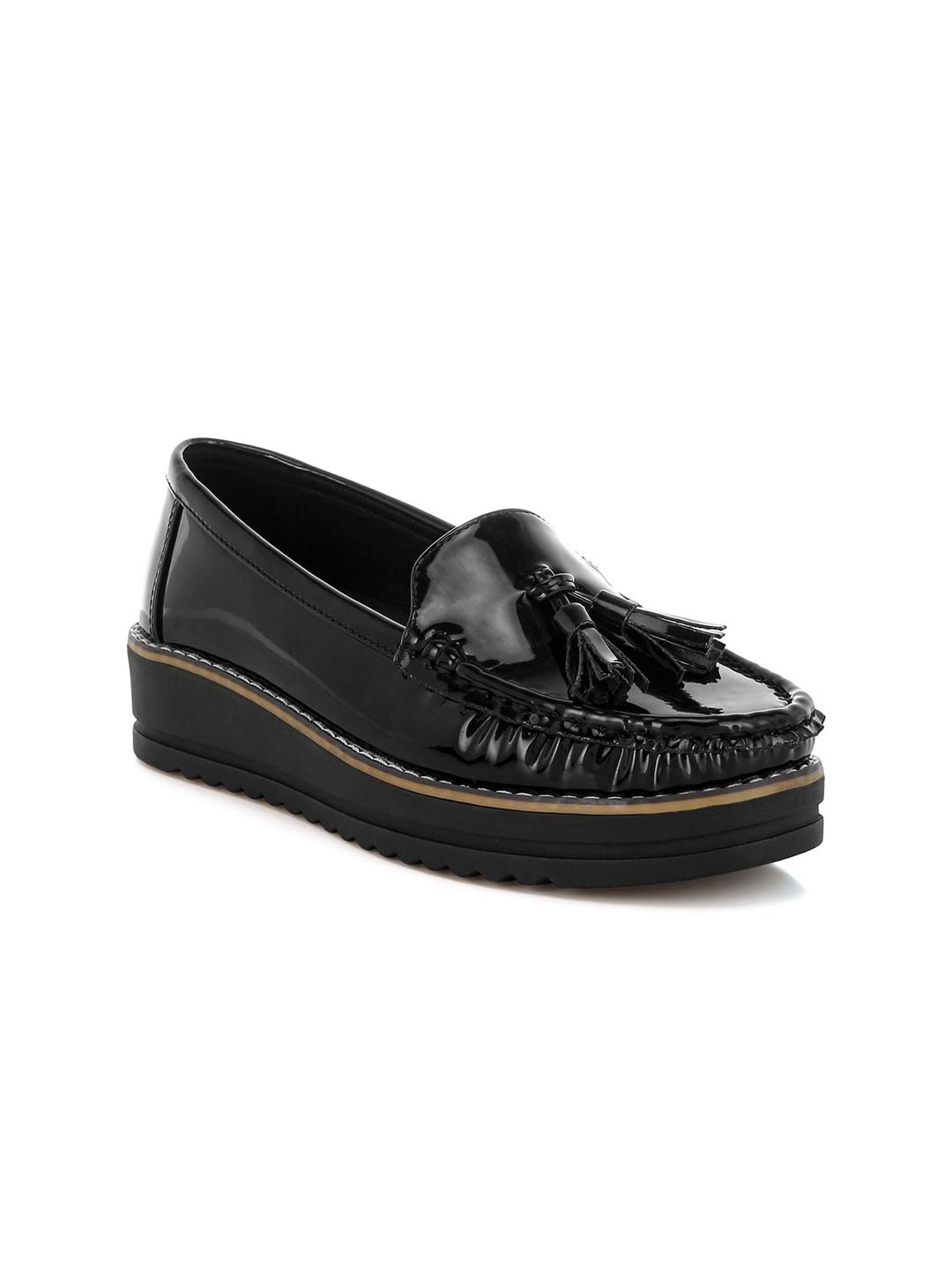 London Rag Women Textured Round Toe Loafers-picture-20