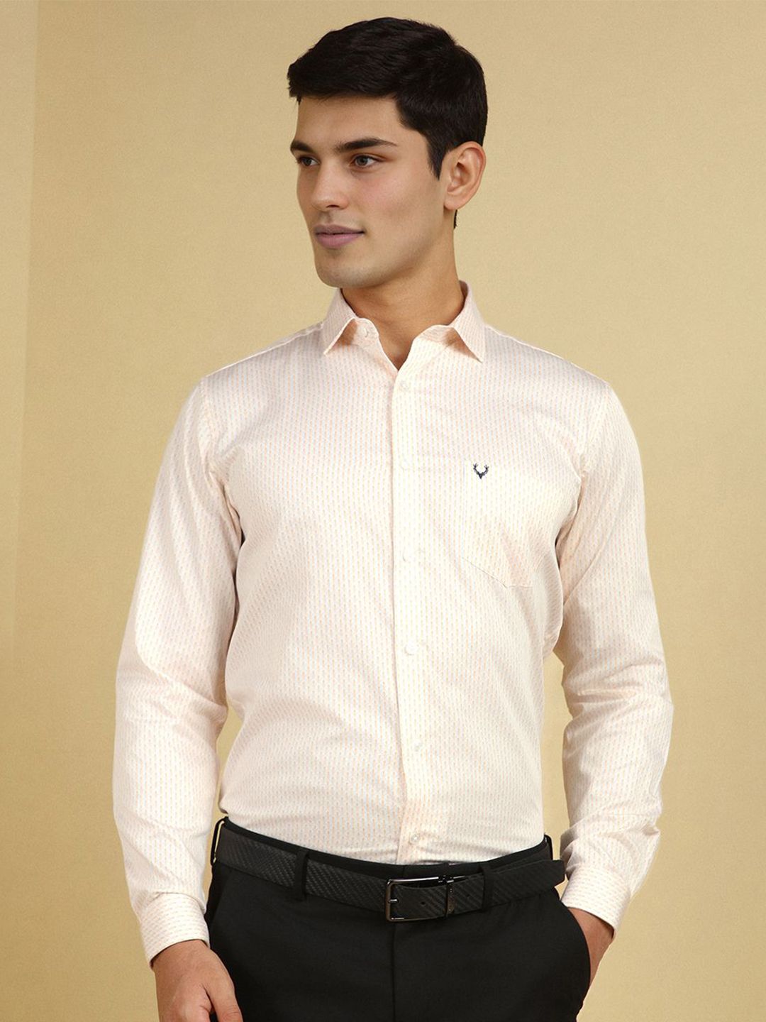 Allen Solly Men Slim Fit Spread Collar Geometric Printed Cotton Formal Shirt-picture-42