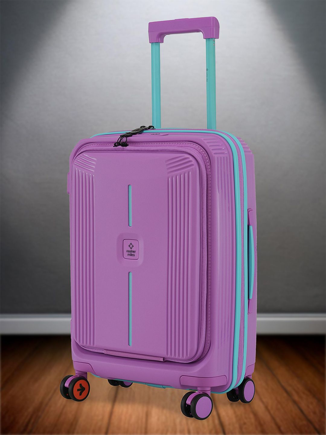 Nasher Miles Alexandria Polypropylene Cabin Purple Blue Trolley Bag - 20 Inch (55 cm)-picture-19