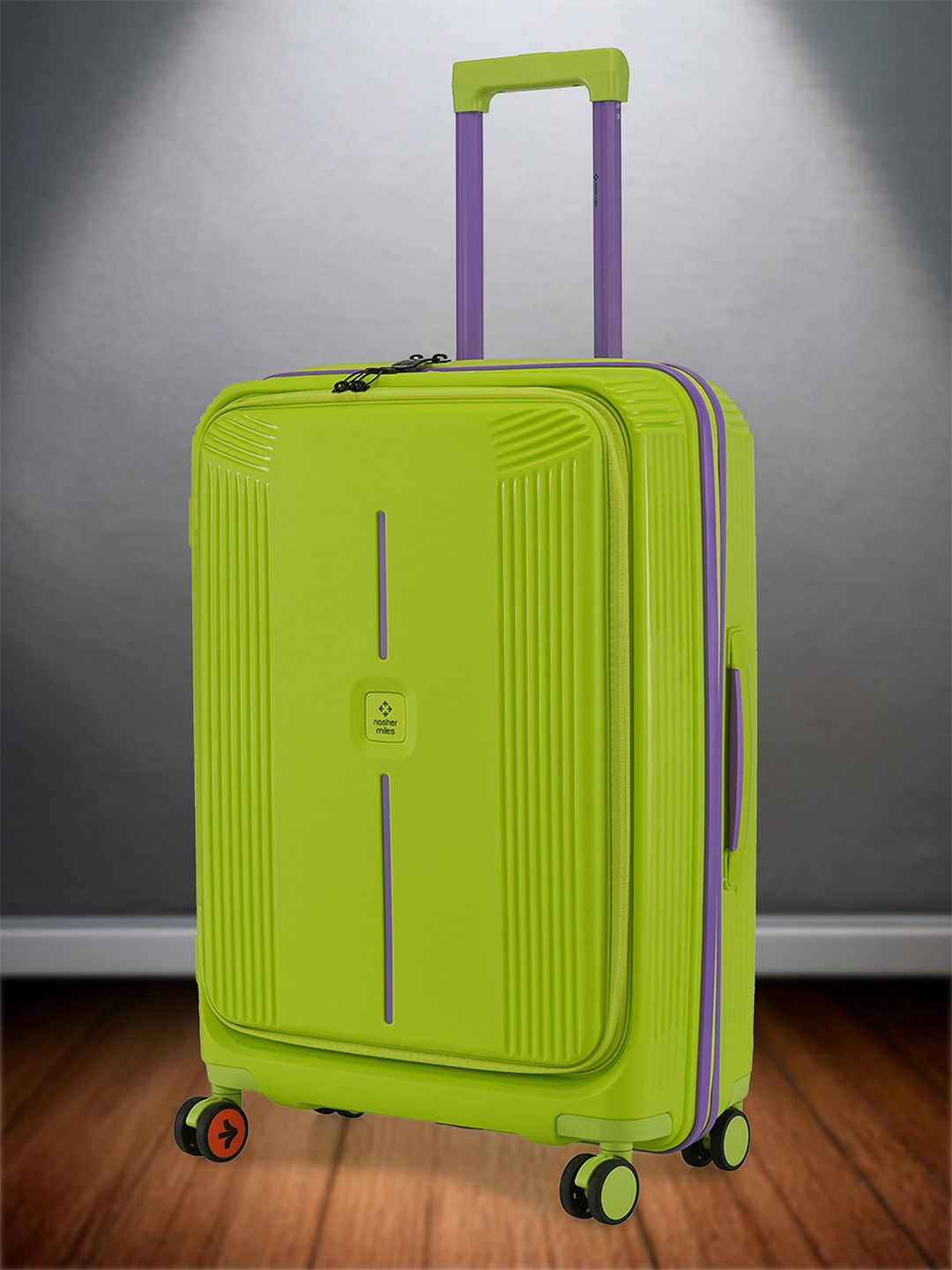 Nasher Miles Alexandria Polypropylene Large Green Purple Trolley Bag - 28 Inch (75 cm)-picture-30