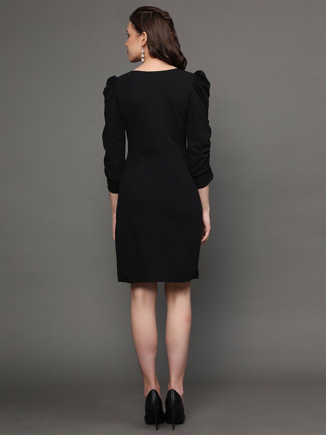 Anari Gathered Scuba Mini Dress - White