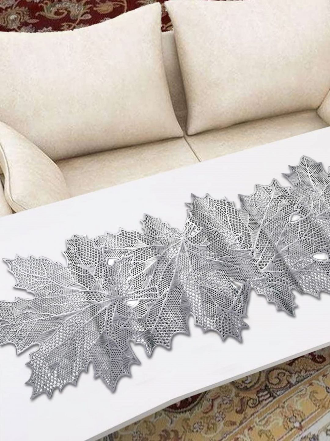 TANLOOMS Floral Coffee Table Runner-image-0