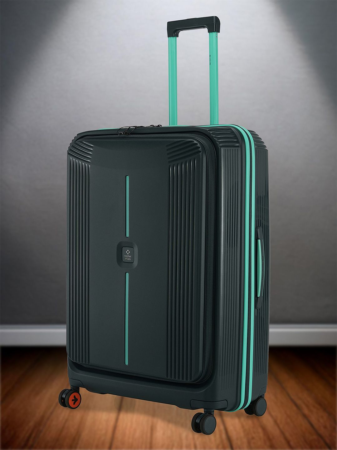 Nasher Miles Alexandria Polypropylene Large Grey Teal Trolley Bag - 28 Inch (75 cm)-picture-21