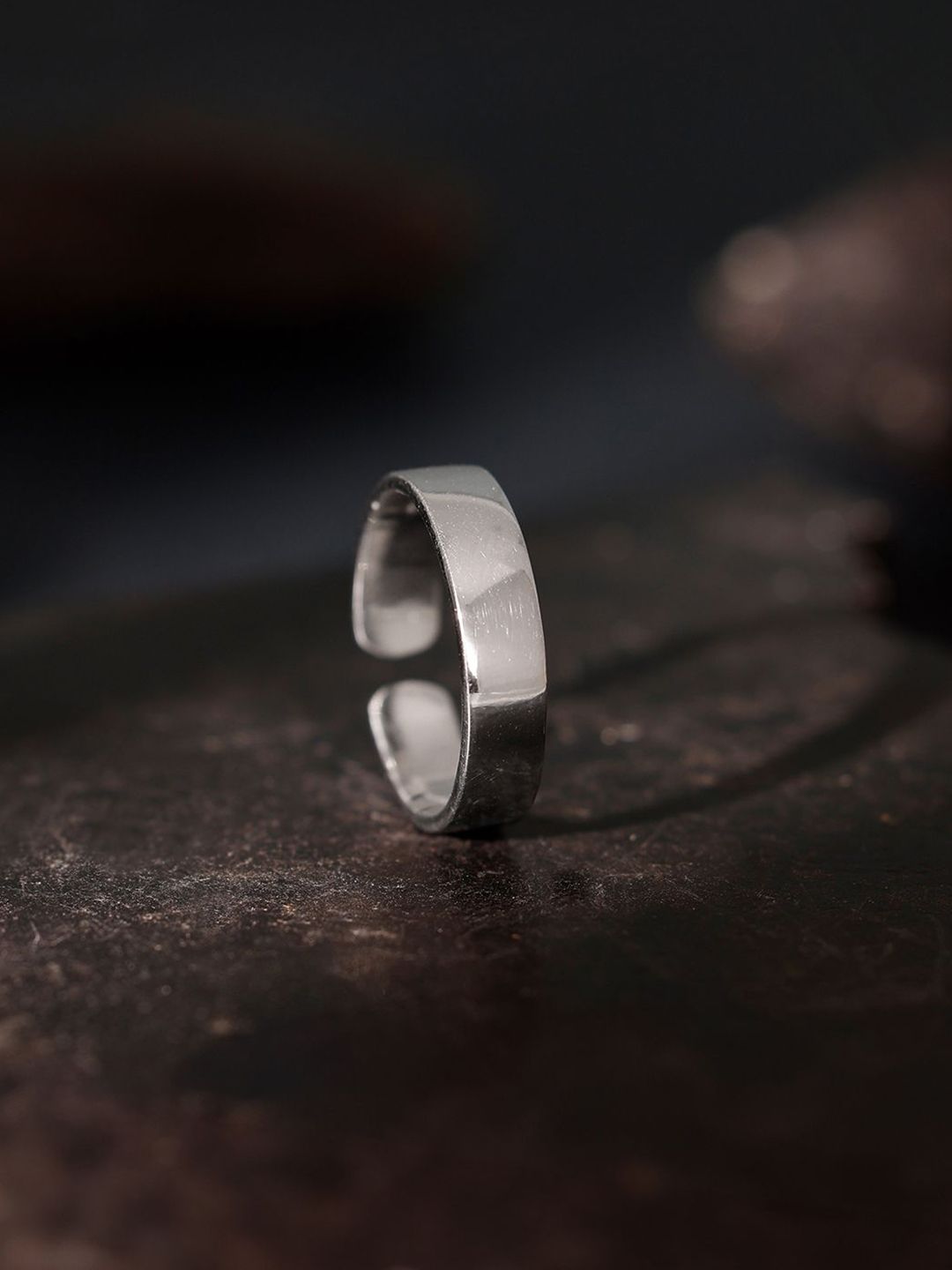 GIVA Men 925 Sterling Silver Rhodium-Plated Rebel Adjustable Finger Ring-picture-34