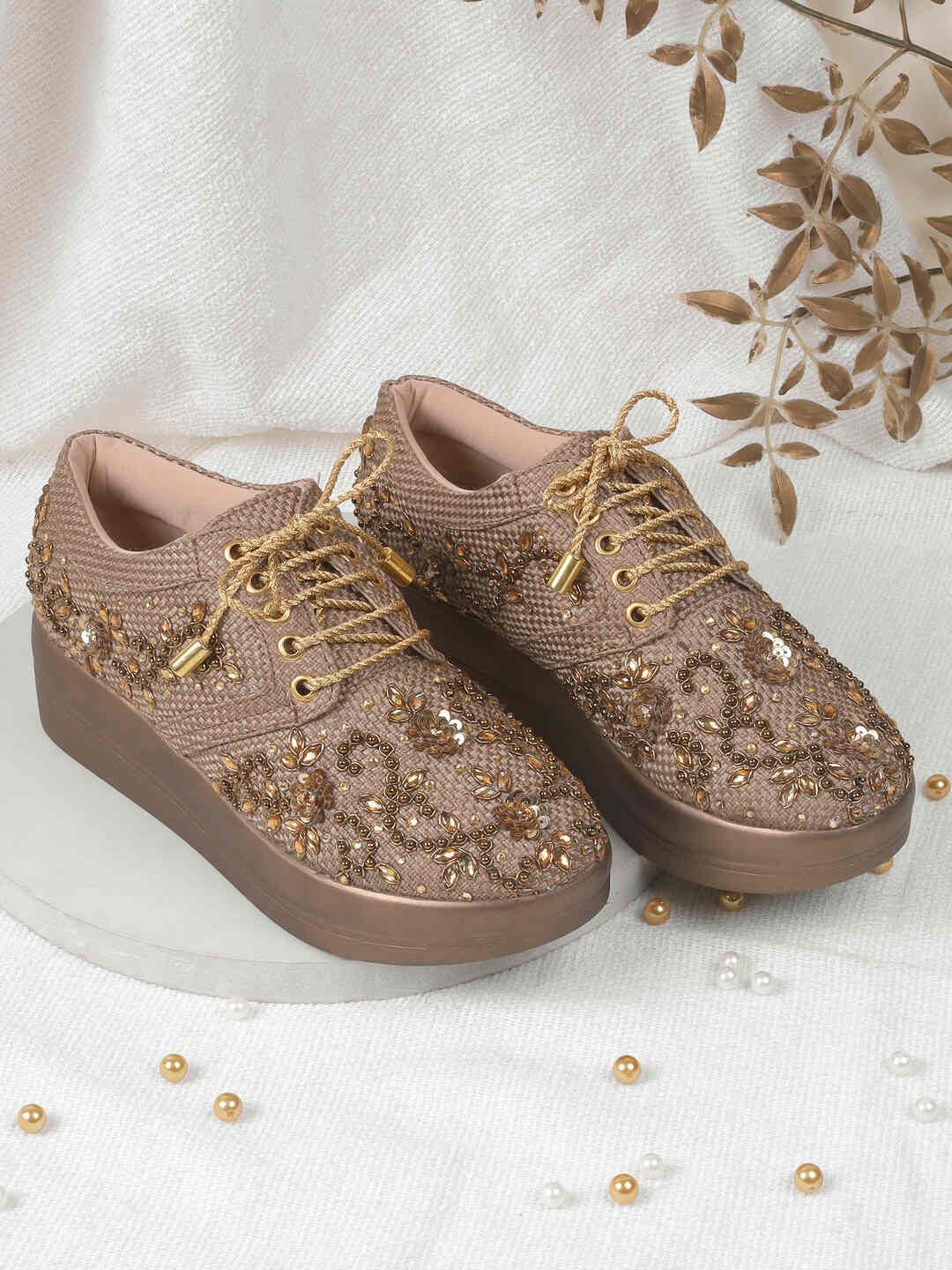 Mochi Women Embellished Kitten Mules with Laser Cuts-picture-35