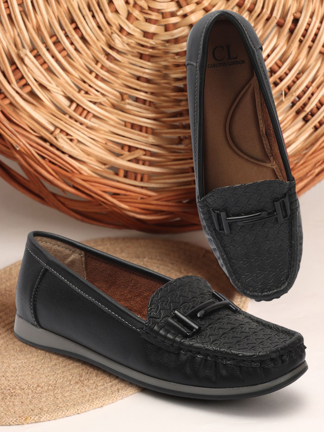 Carlton London Women Textured Loafers-picture-29