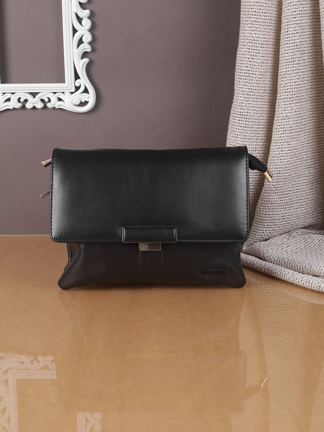 Metro PU Structured Sling Bag with Bow Detail-picture-12