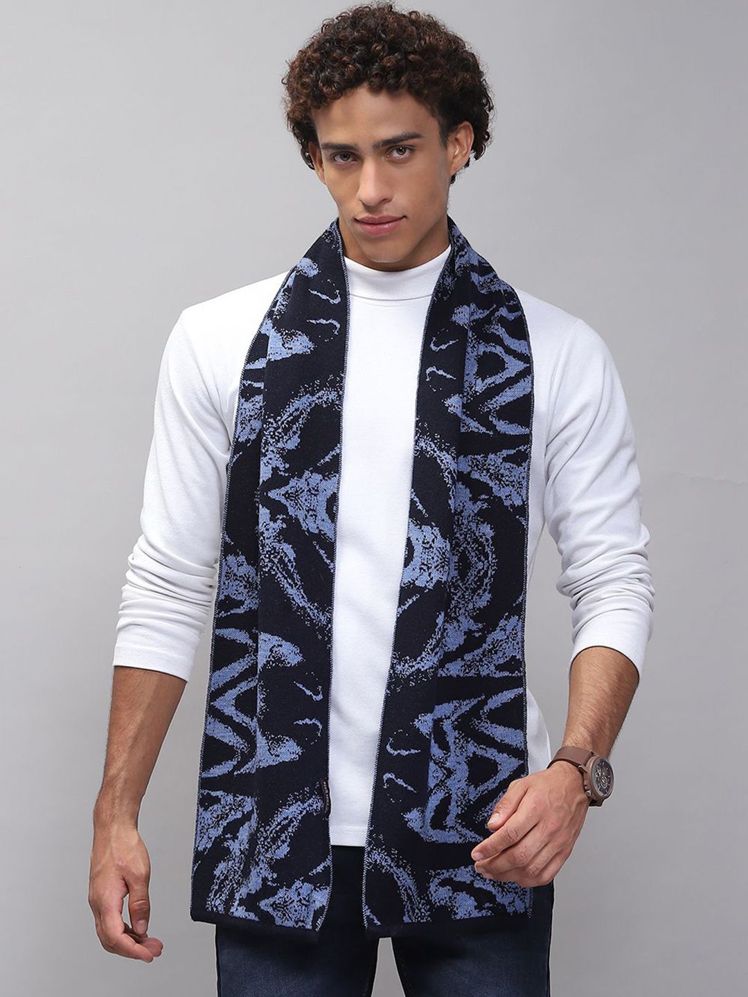 Monte Carlo Men Self Design Merino Wool Mufflers-picture-35