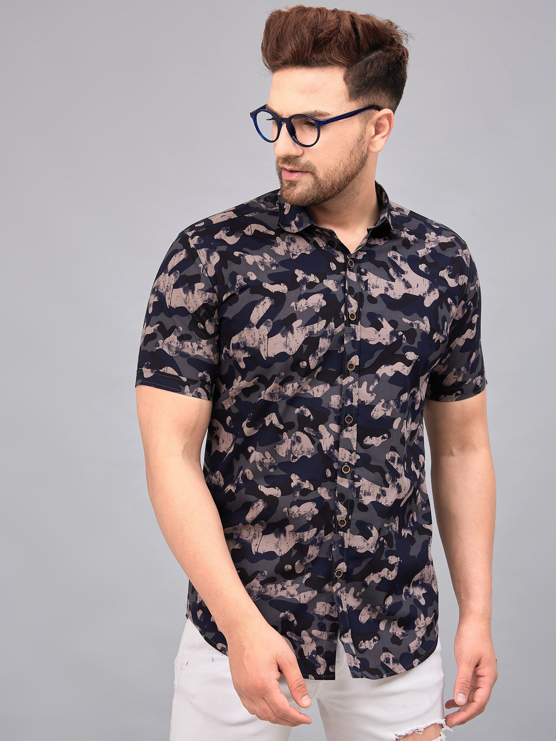 LOUIS MONARCH Comfort Slim Fit Printed Cotton Casual Shirt-picture-41