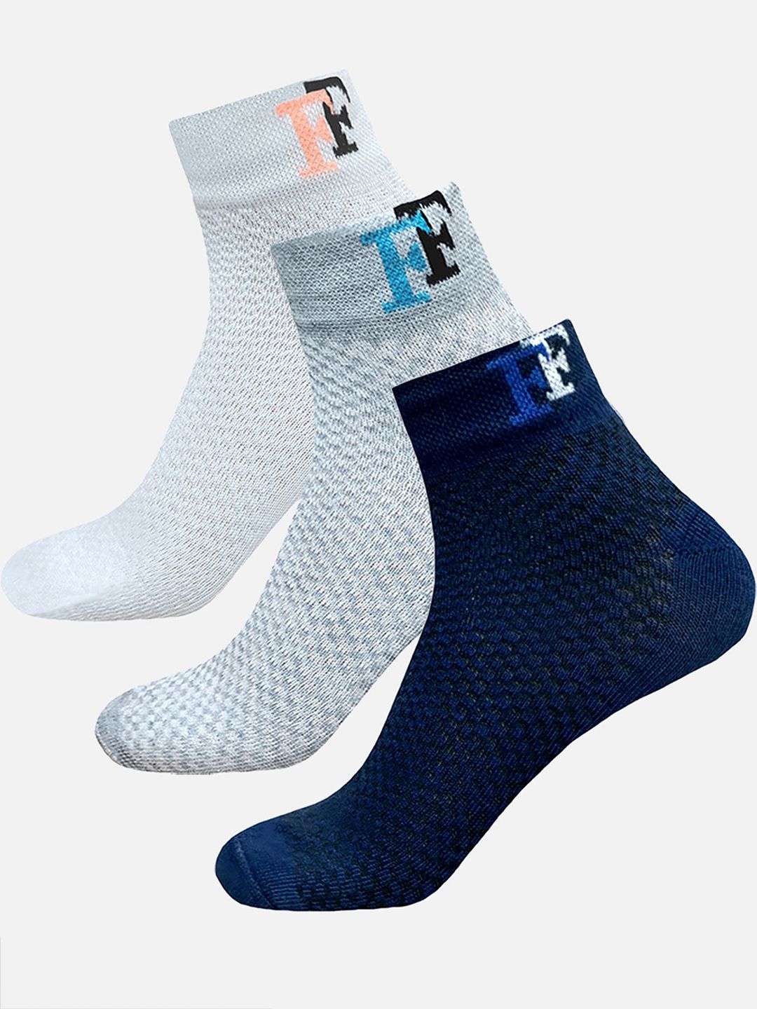 styfun StyFunMen Pack Of 3 Crew Length Ankle Running Socks-picture-13