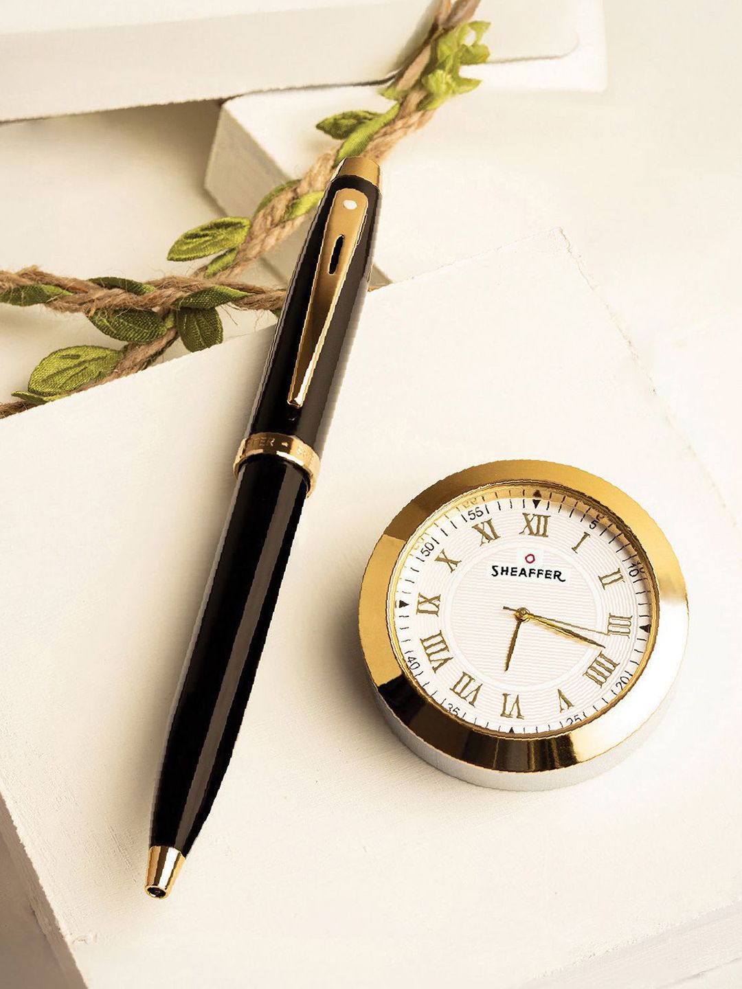 Sheaffer Unisex Ballpoint Pen With Table Clock Accessory Gift Set-picture-19