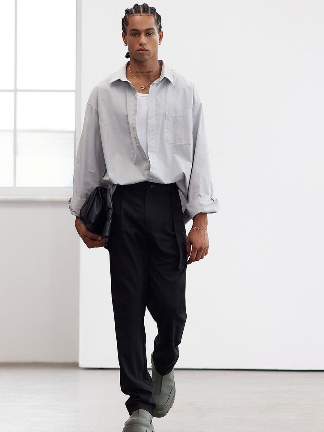 Trendyol Men Mid-Rise Regular Fit Formal Trousers-picture-28