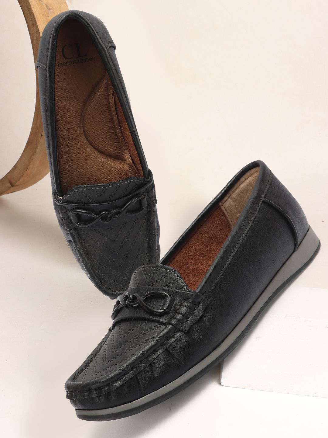 Carlton London Women Textured Loafers-picture-40