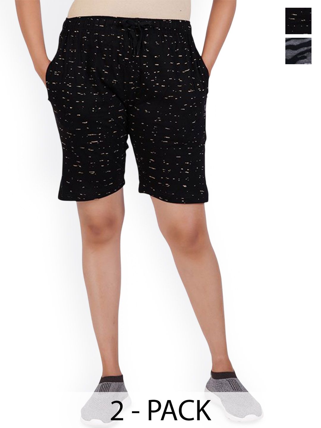 FEEL TRACK Women Printed Shorts-picture-36