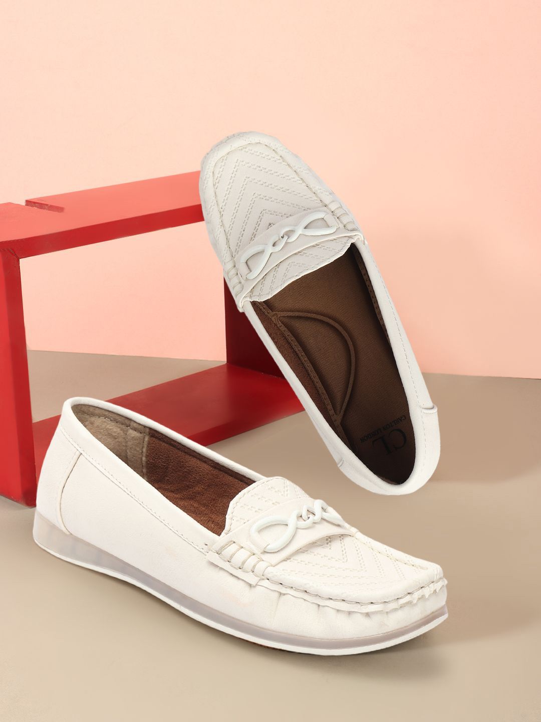 Carlton London Women Textured Loafers-picture-46