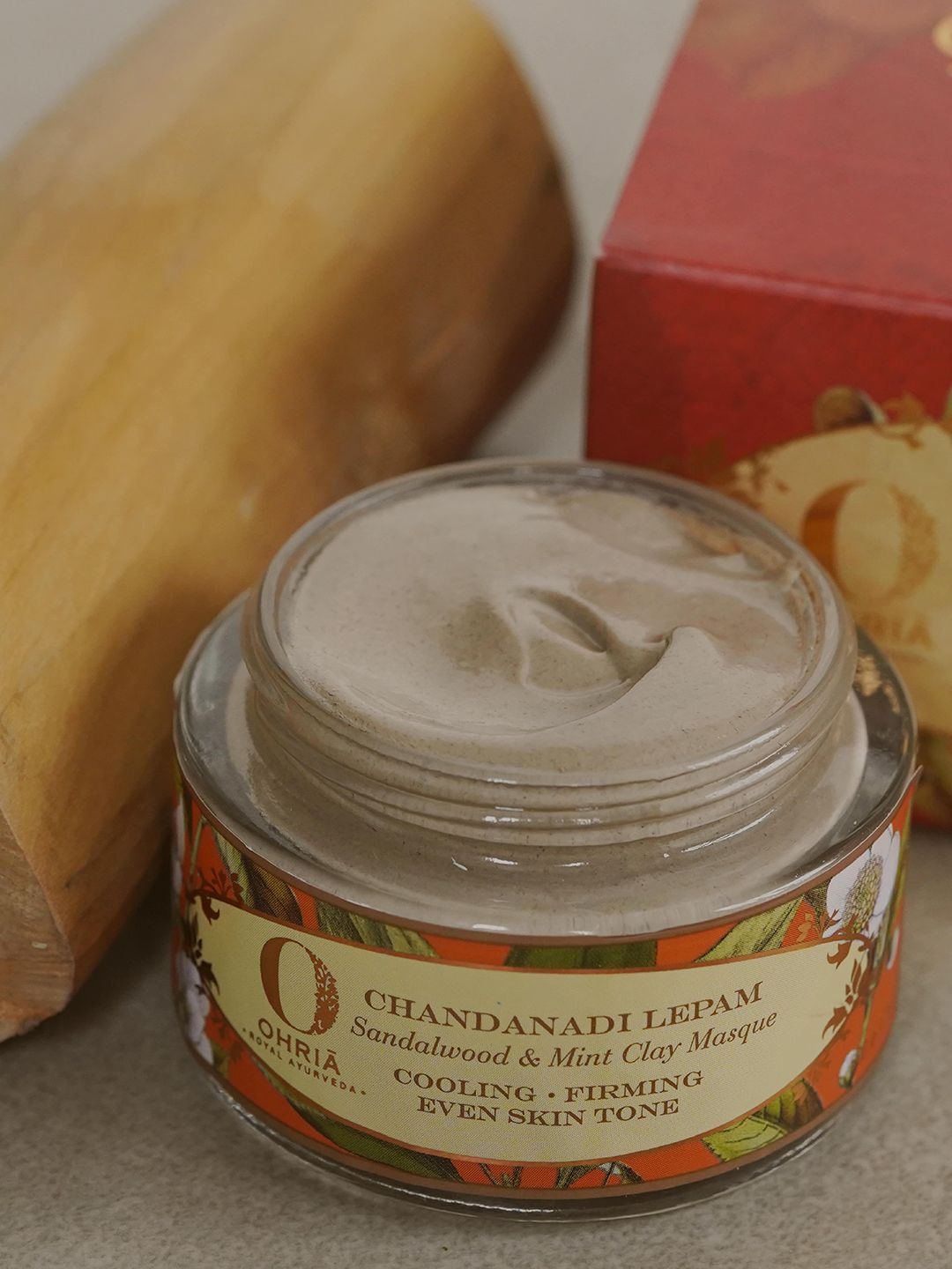 Ohria Ayurveda Sandalwood & Mint Clay Masque for Cooling & Blemish Reduction- 50g-image-33