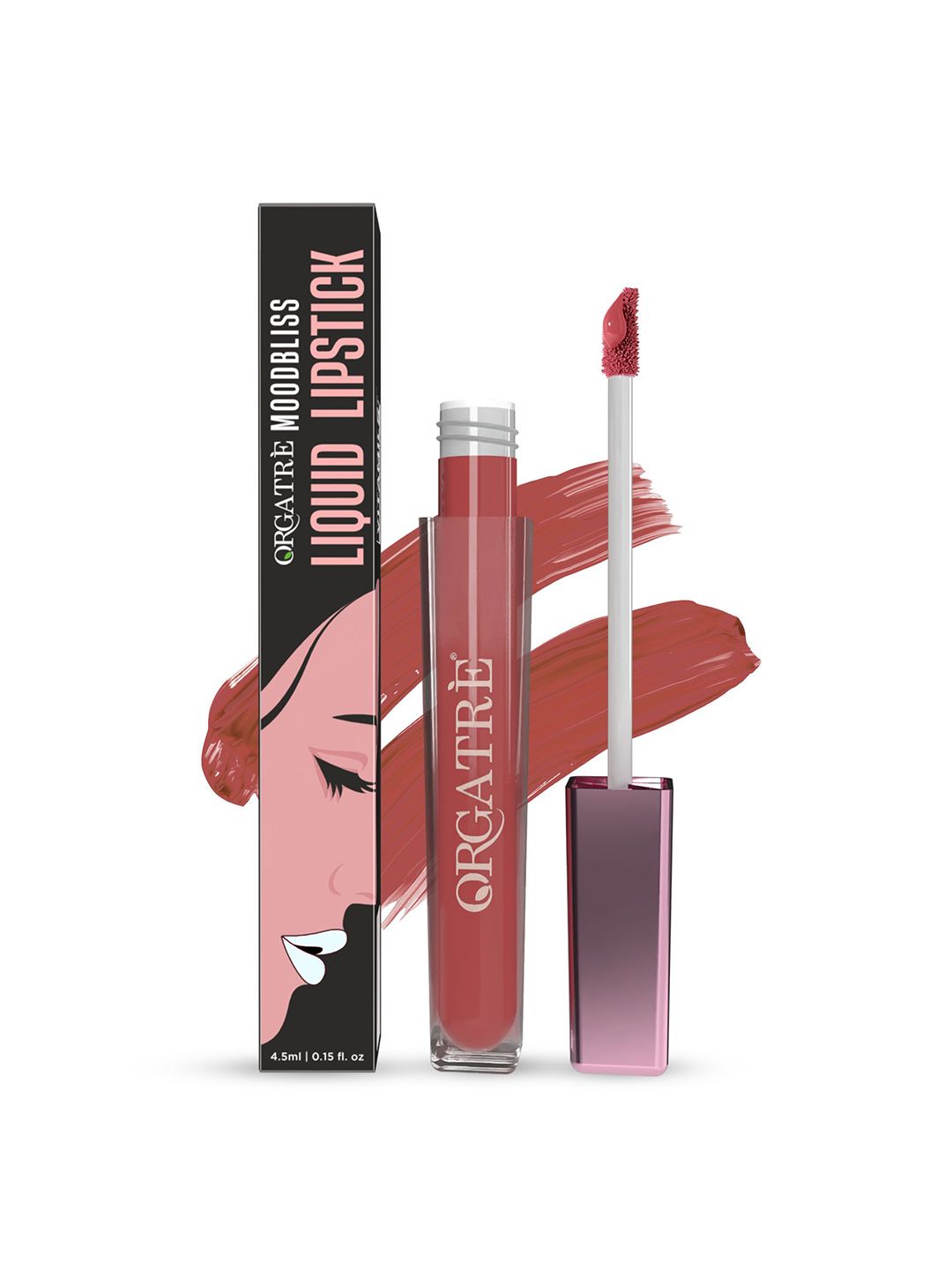 Orgatre Mood Bliss Long Lasting & Hydrating Liquid Lipstick - 4.5 ml -Beige Cherry - 28-image-38