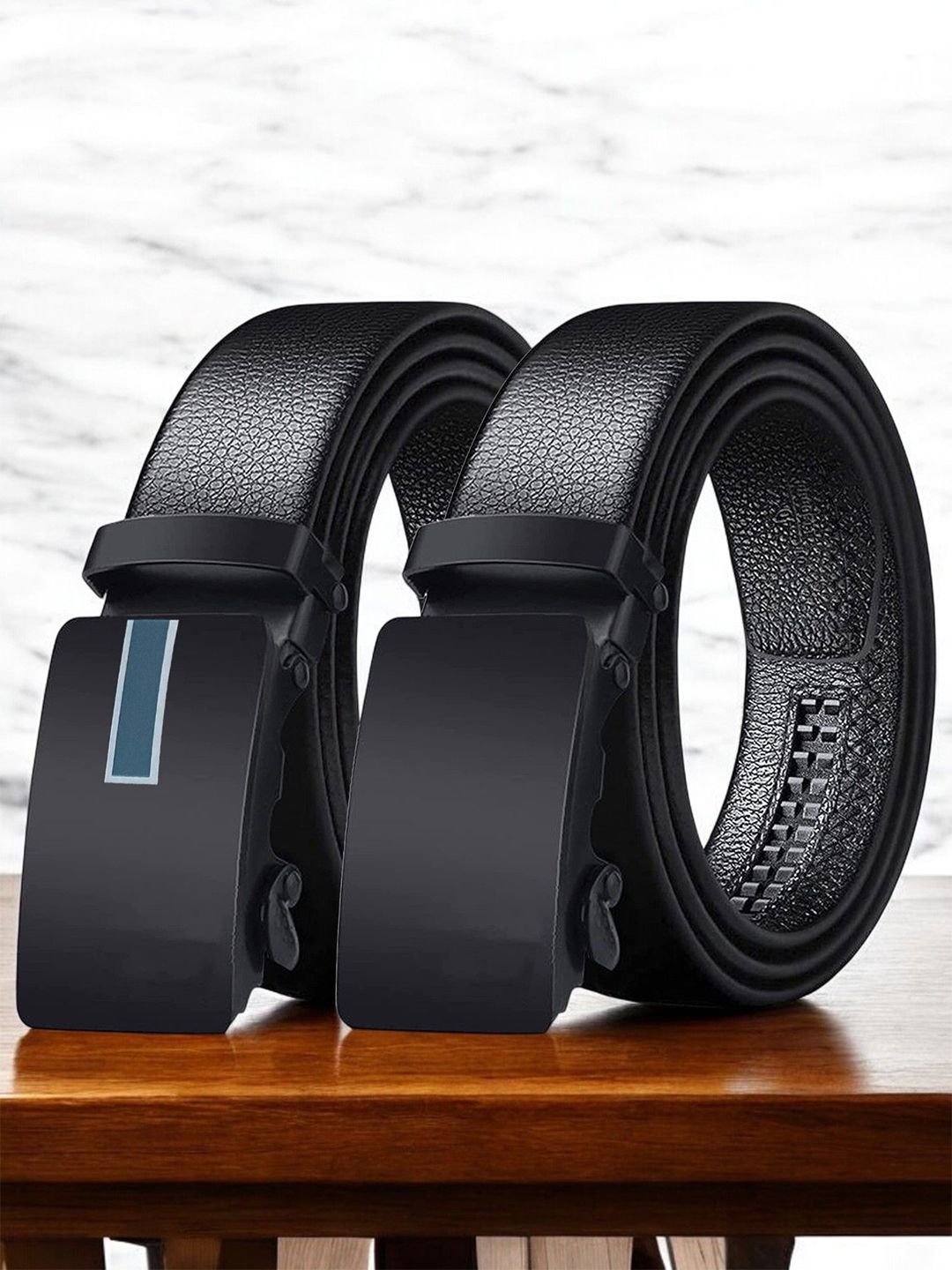 Provogue Men Set of 2 Textured PU Belt-picture-50