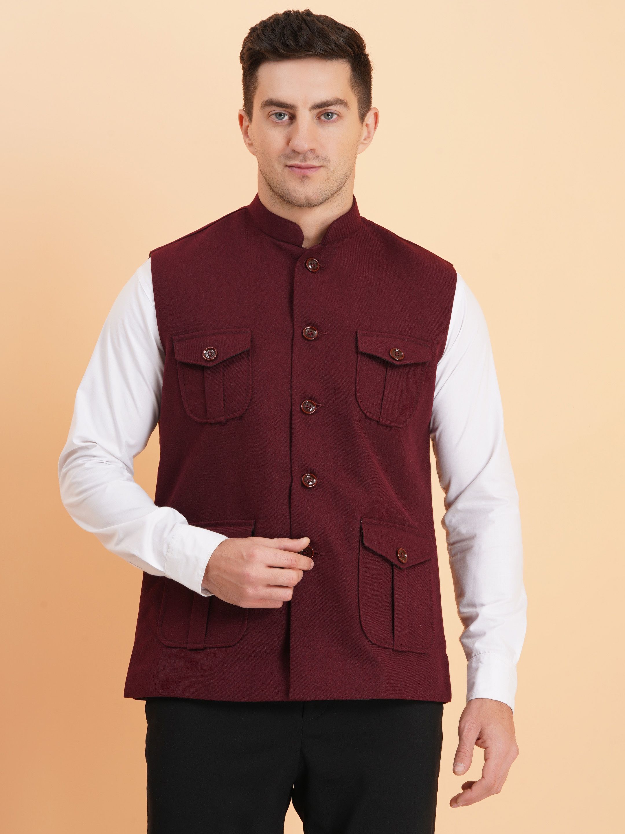 SG LEMAN Men Solid Nehru Jackets-picture-15