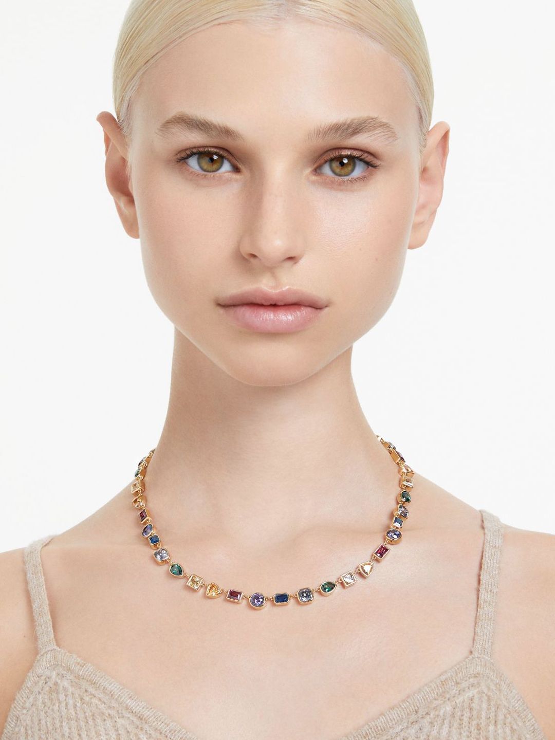 SWAROVSKI Gold-Plated Crystal Stone Studded Necklace-picture-13