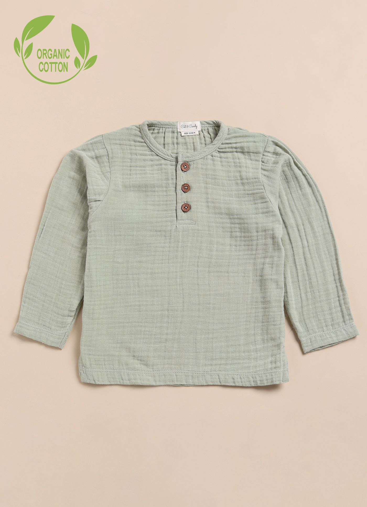 COT & CANDY Kids Henley Neck Pockets T-shirt-picture-34