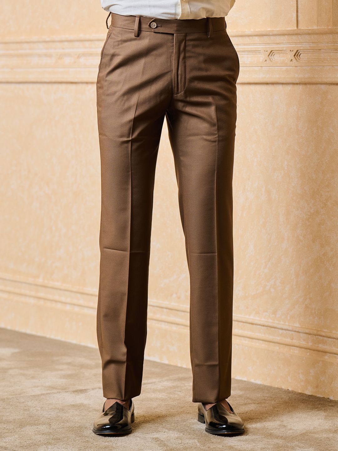 Tasva Men Regular Fit Mid-Rise Formal Trousers-picture-10